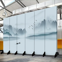 Новый китайский стиль экрана перегородка гостиная спальня современная минималистская офисная мобильная складная дверь стена 2024 Новая