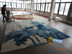 Mới của Trung Quốc trừu tượng màu xanh mực sơn vườn mô hình phòng phòng khách bàn cà phê sofa thảm văn phòng showroom thương mại Thảm