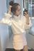 2018 mùa thu mới cao đẳng gió phun tay áo dài tay áo trắng Hàn Quốc phiên bản của lỏng hoang dã áo sơ mi nữ sinh viên triều Áo sơ mi dài tay