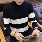 Áo len cổ cao nam mùa đông dày Hàn Quốc xoắn cổ áo len mùa đông cao cấp dày ấm áo dài cổ