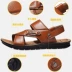 2018 dép mới của nam giới thường giày mùa hè da non-slip dép và dép da lộn da của nam giới giày bãi biển sandal adidas nam Sandal