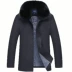 Áo khoác len nam trung niên áo khoác dày ấm áp mùa thu và mẫu mùa đông Áo len