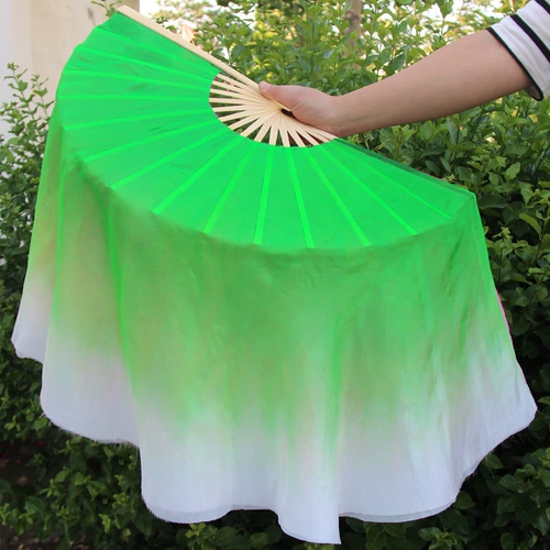 Фан -фанат танца 180 градусов шелк, фанаты, двусторонний двухпонентный градиент -градиент классический танцор Янге фанат танца