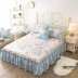 Bông đệm đơn mảnh chăn bông trải giường bao gồm bốn bộ 1,51,8 m cotton trải giường - Váy Petti Váy Petti