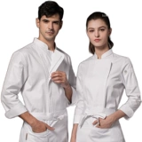 Отель Chef -Long -Sheeved Hotel Catering Kitchen Work Service High -Ond Western Restaurant Restaurant Zipper Chef Chef Одежда