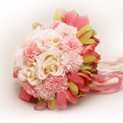 Свадебная рука цветут цветочный свадебный корейский моделирование невесты рука букет китайский подружка невесты в европейском стиле высокий свадебный букет