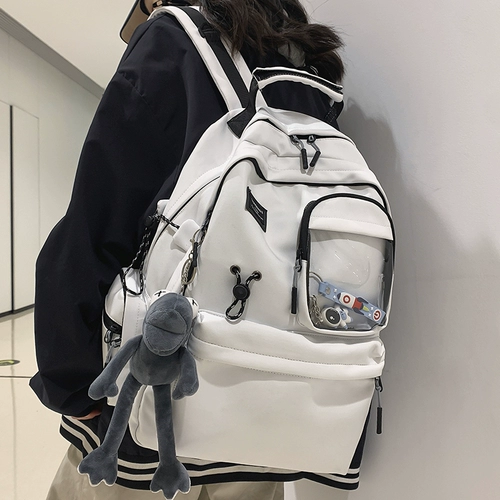 Вместительный и большой трендовый школьный рюкзак, сумка через плечо, для средней школы