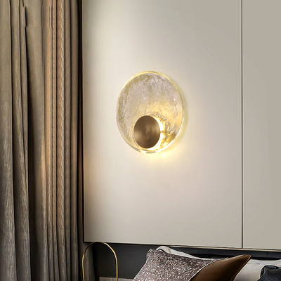 Ánh sáng sang trọng tất cả -Copper phòng ngủ giường ngủ tường phòng khách Sofa Đơn giản nền tường tinh thể tường đèn sáng tạo đèn sáng tạo đèn treo tranh đèn trang trí sân vườn Đèn tường