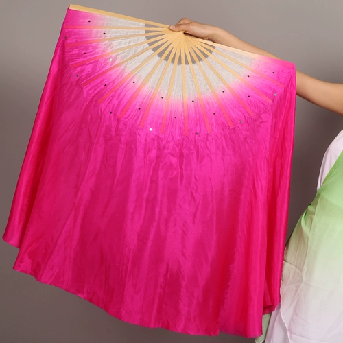 Fanuine Real Silk Fan Dance Fan Fan Fan Fan Fan Pended Fan Fan Fan Fan Fan Fan Fan Fan Fan Fan Silk Doubleded Gradient
