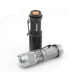 Mini telescopic zoom ba tốc độ đèn pin LED Q5 người dùng du lịch kép ánh sáng cắm trại tìm kiếm đèn pin Đèn ngoài trời