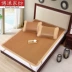 Bo Yang giường dệt mat ghế mây 1.8m 1,5m 1,2m ba mảnh có thể gập lại sinh viên độc thân ký túc xá mat - Thảm mùa hè chieu tre 1m6 Thảm mùa hè