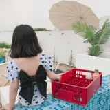 Брендовый купальник для девочек с бантиком, семейный стиль, подходит для подростков