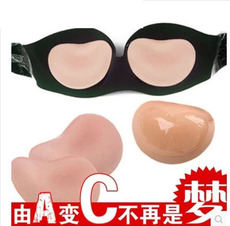 Купальный лиф 胸垫女加厚增大丰胸神器-心形粘性海绵比基尼硅胶泳衣内衣胸垫贴