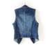 Của phụ nữ Mùa Xuân và Mùa Thu Hàn Quốc Slim phù hợp với cổ áo ngắn không tay denim vest vest jacket vest jacket mùa hè áo vest nữ hàn quốc Áo vest