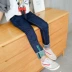 Quần jeans bé trai mùa xuân 2018 Phiên bản Hàn Quốc của quần áo trẻ em lớn Quần bé trai quần đơn chân quần mùa xuân và mùa thu thủy triều - Quần jean quần jean nữ sinh Quần jean