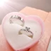 Phiên bản tiếng Hàn của cặp đôi nhẫn siêu flash nam và nữ cặp nhẫn cưới mô phỏng nhẫn kim cương nhẫn cưới sinh viên trực tiếp khai mạc