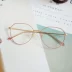 Kính không đều khung kính Nhật Bản khung kính cận thị đa giác kính có thể được trang bị gương kính máy tính chống bức xạ kính mát Kính đeo mắt kính