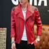 Da nam sinh viên áo khoác thời trang 2018 xe máy quần áo thanh niên Slim Hàn Quốc phiên bản của chiếc áo đẹp trai mùa xuân và mùa thu áo nam áo bomber nam Quần áo lông thú