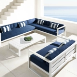Скандинавский уличный металлический диван, алюминиевый сплав