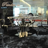 Современная мраморная домашняя крутящаяся модная мебель из нержавеющей стали