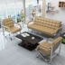 Sofa văn phòng đơn giản hiện đại ba người kinh doanh nội thất khu vực lễ tân tiếp tân Nội thất văn phòng