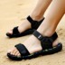 Giày sandal da nam mùa hè 2017 thủy triều phiên bản Hàn Quốc mới của đôi uyên ương sandal da nam Sandal