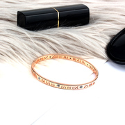 Châu âu và Hoa Kỳ đơn giản Roman hollow bracelet tính dát rhinestone bracelet rose gold bracelet trang sức nữ mô hình