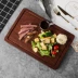 Sapele bít tết Tây tấm món ăn ván gỗ hình chữ nhật tâm bánh pizza tấm bánh sushi tấm nồi gỗ bắn đặt Khay gỗ