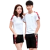 Mùa hè thể thao phù hợp với nam giới kích thước lớn cotton couple casual thể thao ngắn tay quần short hai mảnh của phụ nữ chạy quần áo