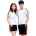 Mùa hè thể thao phù hợp với nam giới kích thước lớn cotton couple casual thể thao ngắn tay quần short hai mảnh của phụ nữ chạy quần áo quần áo thể thao nam Thể thao sau