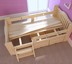 Giường gỗ rắn lớp 1 m giường trẻ em với hộ lan tôn sóng cậu bé cô gái công chúa giường thông con giường đơn 1 m 2 đặc biệt cung cấp Giường