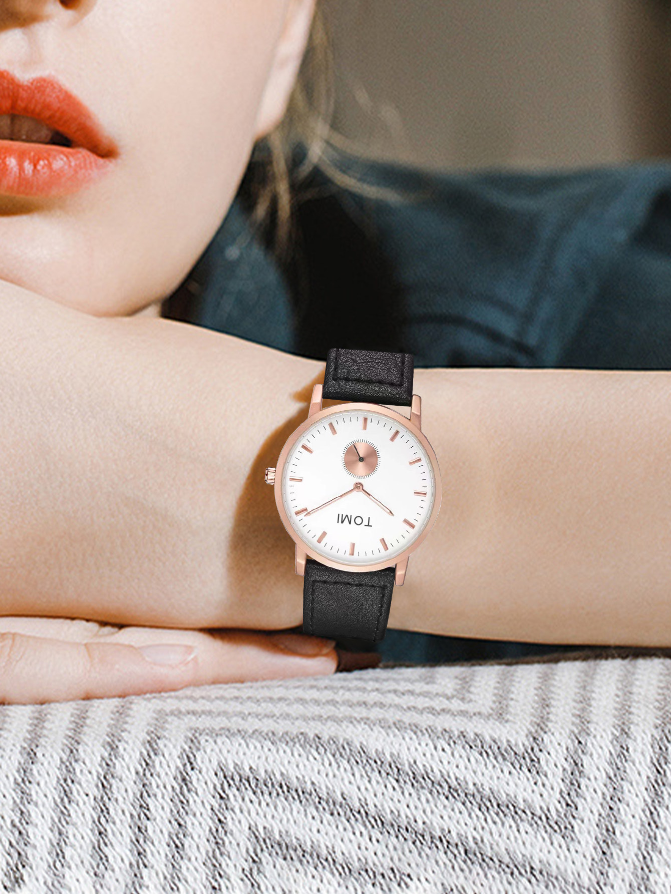 TOMI New Simple Trendy Small Second Plate Waterproof Movement High School Boys' and Girls' Quartz watch_voghion.com