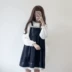 Mùa xuân phụ nữ Nhật Bản mềm cô gái đại học gió cô gái lỏng hoang dã ren đèn lồng tay áo áo thun voan hàng đầu Áo sơ mi chiffon ren