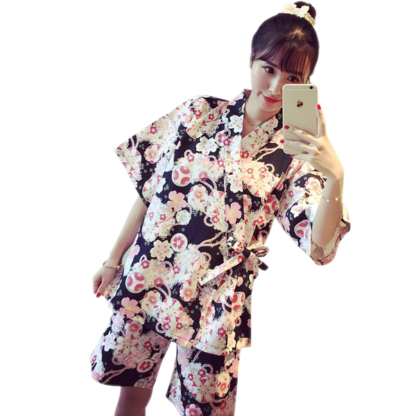 Imported cotton pajamas gown Japanese kimono sexy 