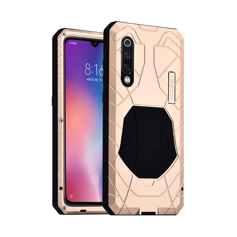 iMatch Water Resistant Shockproof Dust/Dirt/Snow-Proof Aluminum Metal Military Heavy Duty Armor Protection Case Cover for Xiaomi Mi 9