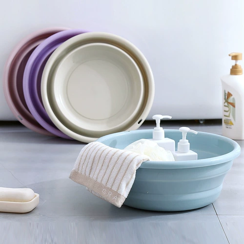 Большой складной пластиковый портативный маленький таз для домашнего использования для школьников и студентов для стирки