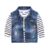 Quần áo trẻ em nam denim quần áo vest 2019 mùa xuân và mùa thu trẻ em vest lỗ lỗ cardigan bé trai vest vest - Áo ghi lê