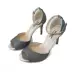 Mùa hè 2018 cá mới miệng cao gót giày cao gót thời trang một nút túi màu bạc hoang dã với dép nữ 9cm sandal nữ hàn quốc Sandal