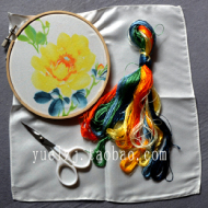 Su thêu diy kit người mới bắt đầu khăn tay + thêu kim + thêu chủ đề + tay căng + kéo thêu học tập để gửi châm cứu hướng dẫn