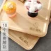 Gốc chữ nhật nhà khay gỗ kiểu Nhật gỗ Cup bằng gỗ tròn bánh trái cây món nướng khay chữ Khay gỗ