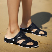 Mùa hè mới baotou dép thời trang giản dị dép nam mặc giày bãi biển dép không trượt lỗ giày