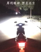 Xe máy chói LED ống kính đèn pha 3 inch siêu sáng biển 5 ống kính đôi ánh sáng xenon đèn thiên thần - Đèn HID xe máy
