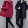 Khuyến mãi chống mùa mới xuống bông pad Phiên bản Hàn Quốc rộng rãi của phụ nữ rộng rãi áo khoác có đệm dài - Bông áo phao dáng dài hàn quốc