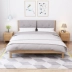Nordic gỗ rắn giường đôi 1,8 m bằng 1,5m màu gỗ giường mềm master bedroom kinh tế Nhật Bản hiện đại nhỏ gọn - Giường giường sắt 2 tầng Giường
