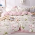 Bộ đồ giường vườn nhỏ tươi Mỹ ba mảnh 40s satin bộ đồ giường bằng vải bông bao gồm bốn bộ - Bộ đồ giường bốn mảnh Bộ đồ giường bốn mảnh
