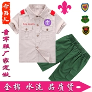 Boy Scout nhà sản xuất quần áo trẻ em tùy chỉnh của quân sự phát triển trại hè quần áo cotton set cha mẹ và con ngoài trời bộ
