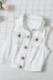 Ngắn cao bồi vest nữ mùa xuân rửa trắng studded denim vest vest phụ nữ giản dị 7E077 Áo vest