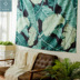 Bắc âu thời trang in polyester lá chuối treo vải tấm thảm trang trí tường vải nền vải sofa khăn khăn trải bàn Tapestry