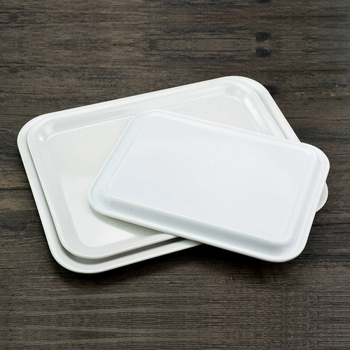 Белый поддон прямоугольный пластиковый европейский стакана в стиле столовая столовая тарелка молоко