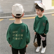 Quần áo trẻ em 1-3-5 tuổi Bộ đồ bé trai mùa thu 2019 phiên bản mới của Hàn Quốc cho bé 4 chiếc áo len khí đại dương màu đỏ thủy triều - Phù hợp với trẻ em